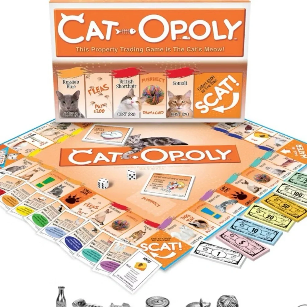 CatOpoly Board Game NEW A property trading Game thats a cats Meow for cat lovers